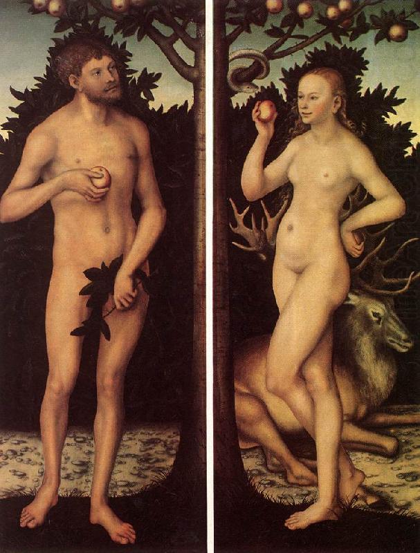CRANACH, Lucas the Elder Adam and Eve 03 china oil painting image